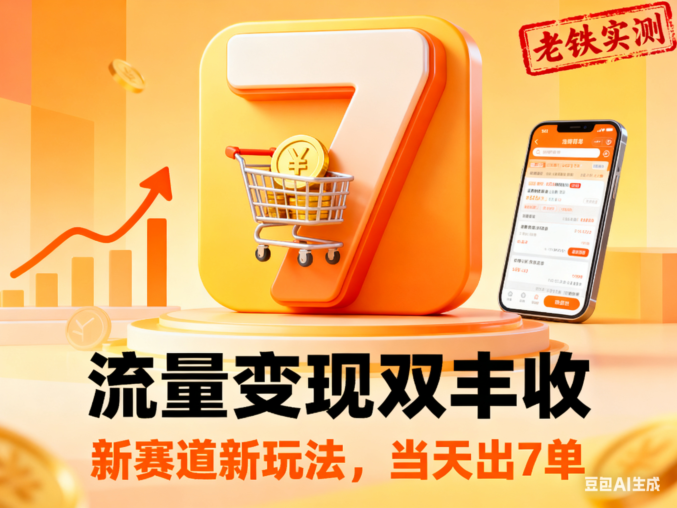 流量、变现双丰收！这个新赛道新玩法太顶了，老铁实测当天出 7 单，想赚钱的别错过